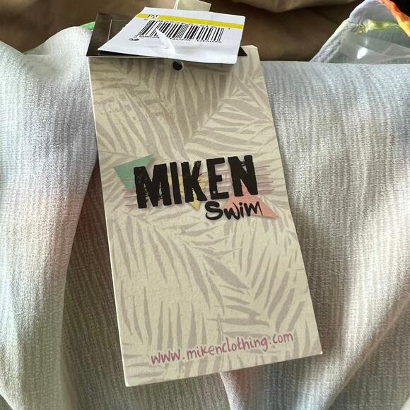 NEW w/Tags MIKEN SWIM Beach Pool Coverup Dress Sz M Tie Dye Boho Adjustable - Picture 5 of 8